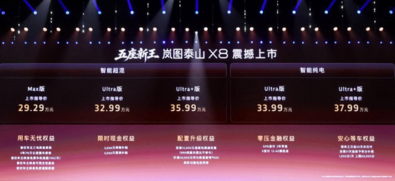 华系最好五座SUV！岚图泰山X8上市，权益后售价28.29万起